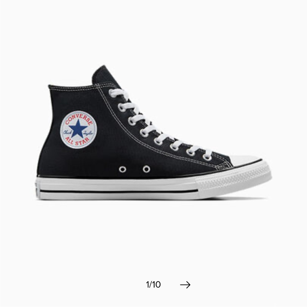 Black high top converse